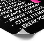 癌ができないこと – 認識度 – インスピレーション ポスター (角)