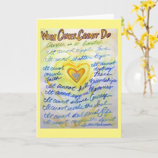 癌がアートのグリーティンカスタムグ・カードを使えないこと カード (黄色い花)