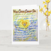 癌がアートのグリーティンカスタムグ・カードを使えないこと カード (黄色い花)