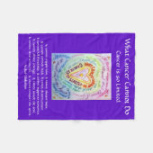 癌がソフトフリースブランケットできないハート フリースブランケット (正面(横))