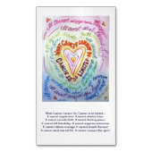 癌がハートの詩カスタム磁石 マグネット名刺 (正面縦)