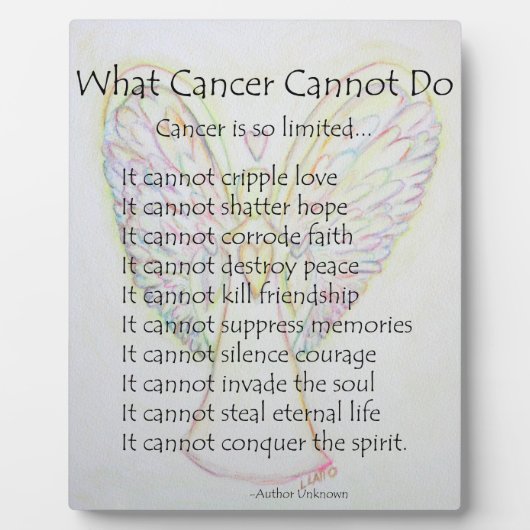 癌が天使の歯垢を絵画できない フォトプラーク (正面)