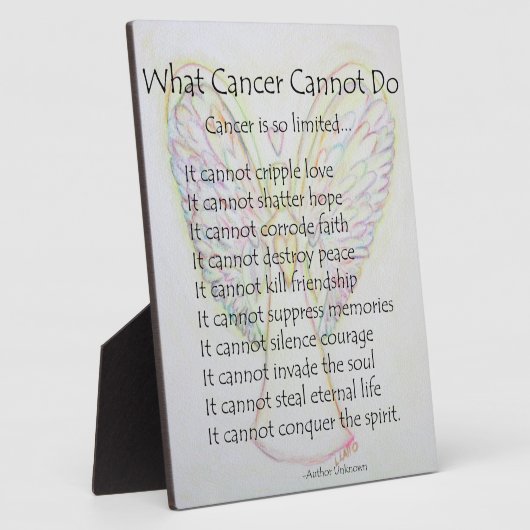 癌が天使の歯垢を絵画できない フォトプラーク (側面)