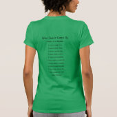 癌が天使の詩のシャツを作れないカスタムこと Tシャツ (裏面)