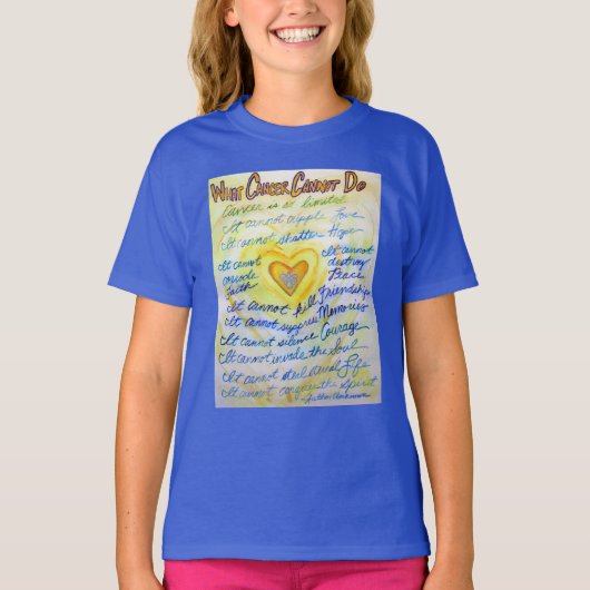 癌が天使の詩のシャツを作れないカスタムこと Tシャツ (正面)