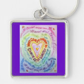 癌が心臓のキーチェーンを作ることができないもの キーホルダー (正面)