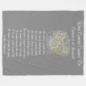 癌が白いエンジェルChemo毛布を行うことができないもの フリースブランケット (正面(横))