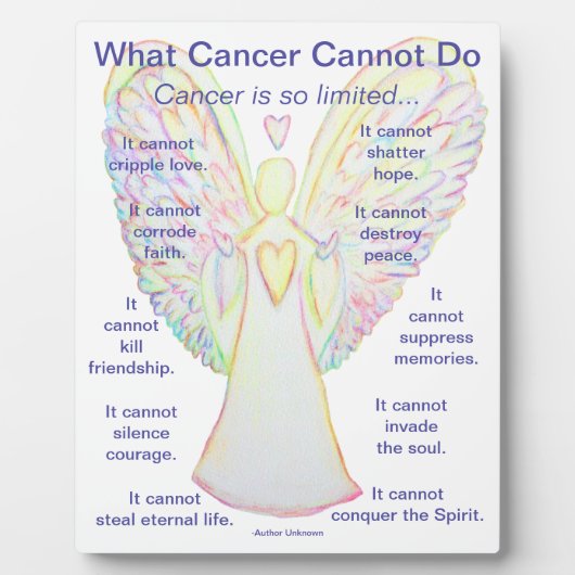 癌が詩のエンジェルアートプラークを行うことができないもの フォトプラーク (正面)