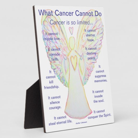 癌が詩のエンジェルアートプラークを行うことができないもの フォトプラーク (側面)