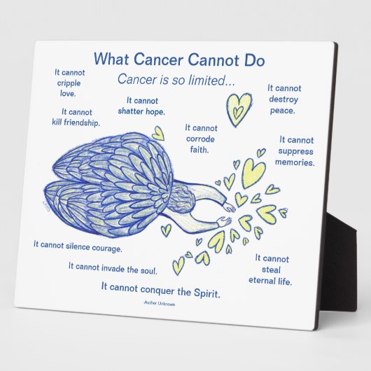 癌が詩のエンジェルアートプラークを行うことができないもの フォトプラーク (側面)