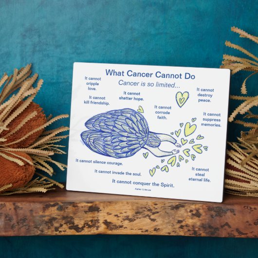 癌が詩のエンジェルアートプラークを行うことができないもの フォトプラーク (側面)