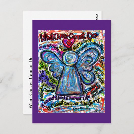 癌が詩のエンジェルアートポストカードを行うことができないこと ポストカード (正面/裏面)