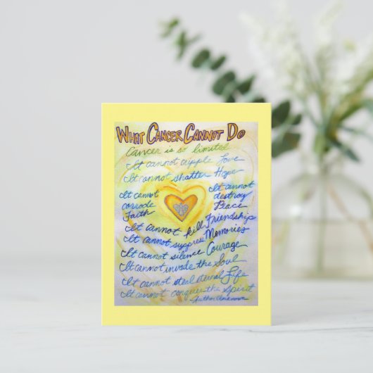 癌が詩のエンジェルアートポストカードを行うことができないこと ポストカード (スタンド正面)