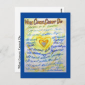 癌が詩のエンジェルアートポストカードを行うことができないこと ポストカード (正面/裏面)