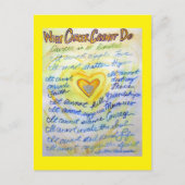 癌が詩のエンジェルアートポストカードを行うことができないこと ポストカード (正面)