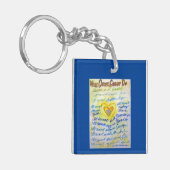 癌が詩のハートペンダントキーホルダーを行うことができない キーホルダー (正面左)