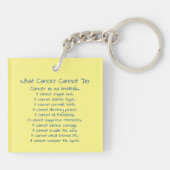 癌が詩のハートペンダントKeychainを行うことができないもの キーホルダー (裏面)