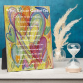 癌が詩のハート芸術プリントの歯垢を行うことができない フォトプラーク (側面)