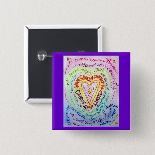 癌が詩のピンやボタンを行うことができないもの 缶バッジ (正面&裏面)