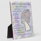 癌が詩のプラークを感動的できないこと フォトプラーク (側面)