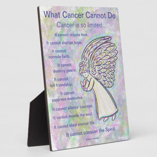 癌が詩のプラークを感動的できないこと フォトプラーク (側面)