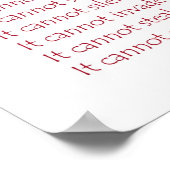 癌が詩のポスタープリント ポスター (角)