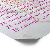 癌が詩のポスタープリント ポスター (角)