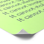 癌が詩のポスタープリント ポスター (角)