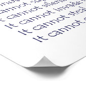 癌が詩のポスタープリント ポスター (角)