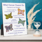 癌が詩の蝶のアートプラークを行うことができない フォトプラーク (側面)