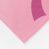 癌が間違った女の子ピンクの引用文を選んだ フリースブランケット (角)