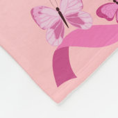 癌が間違った女の子ピンクの引用文を選んだ フリースブランケット (角)