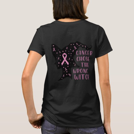癌が間違った魔女を選んだ Tシャツ (裏面)
