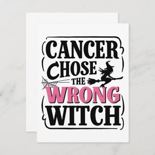 癌が間違った魔女ハロウィーン認識度を選んだ ノートカード (正面/裏面)