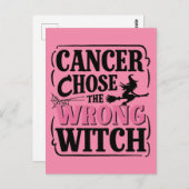 癌が間違った魔女ハロウィーン認識度を選んだ ポストカード (正面/裏面)