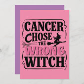 癌が間違った魔女ハロウィーン認識度を選んだ 招待状 (正面/裏面)