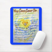 癌が青と金ゴールド文字マウスパッド マウスパッド (マウス)