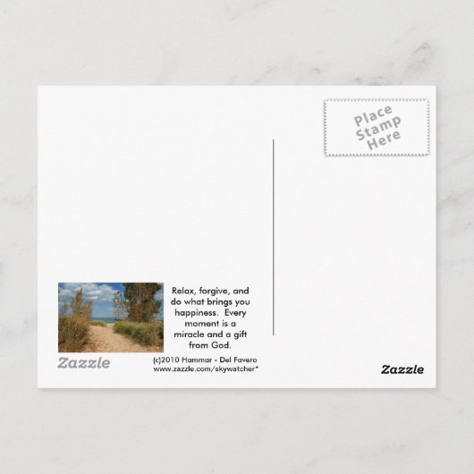 癌と病気の葉書からの自己治癒 ポストカード (裏面)