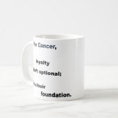 癌のおもしろいインスパイア及び日々の使用とギフトのためのデザイン コーヒーマグカップ (正面左)