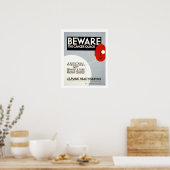 癌のカック(キャンバス)に注意する ポスター (キッチン)