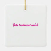 癌のトリートメント終了ベル、私はベルを鳴らした セラミックオーナメント (裏面)