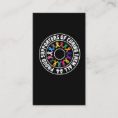 癌のリボンの認識度を治す誇りを持ったなサポータ 名刺 (正面)