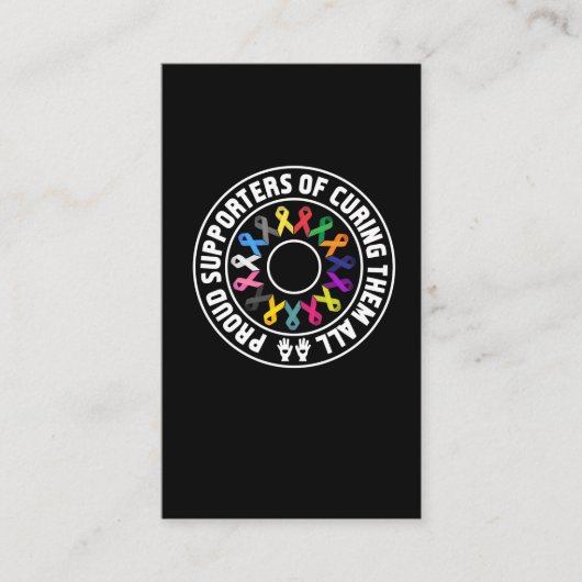 癌のリボンの認識度を治す誇りを持ったなサポータ 名刺 (正面)