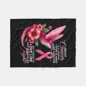 癌の乳がんは私が計画したことのない旅である フリースブランケット (正面(横))