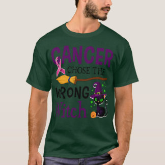 癌の選択は間違った魔女の胸ハロウィンおもしろい Tシャツ