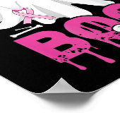 癌はブーシーシート不気味ハロウィーン乳がん ポスター (角)