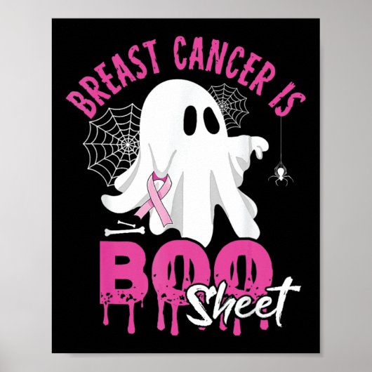 癌はブーシーシート不気味ハロウィーン乳がん ポスター (正面)