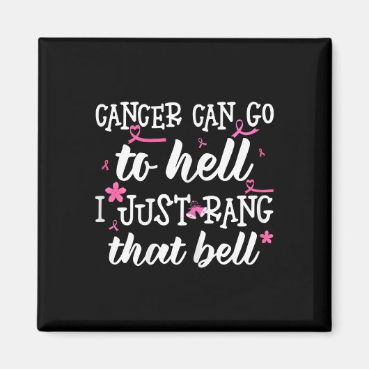 癌は地獄に行くことができる私はベルの胸を鳴らした マグネット (正面)