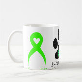 癌は犬がんリンパ腫認識度 コーヒーマグカップ (左)