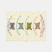 『癌は翼を持てない化学カスタム毛布』 フリースブランケット (正面(横))